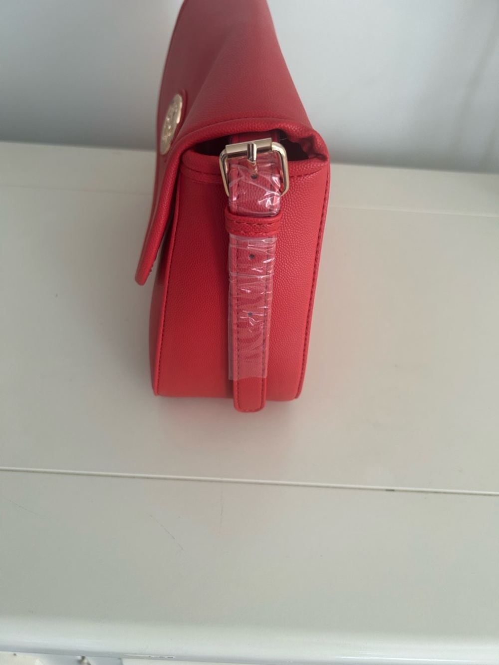 NWT CXL by Christian Lacroix Red Caviar Shoulder Bag with Gold Hardware - Picture 5 of 13